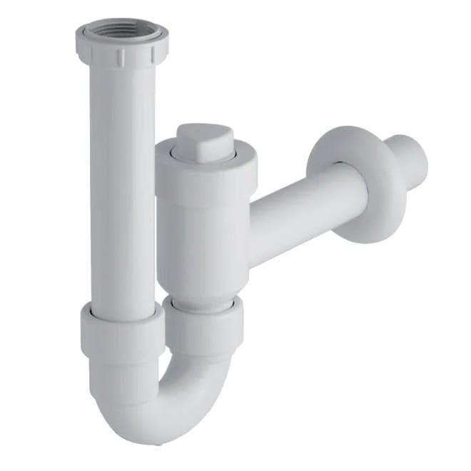 Umývadlový sifón Geberit, kolenový, uzatvárateľný, vodorovný odtok, d40, G 6/4"