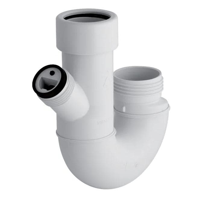 Dvojkomorový sifón Geberit pre pripojenie zariadení, d40 mm, G 1"