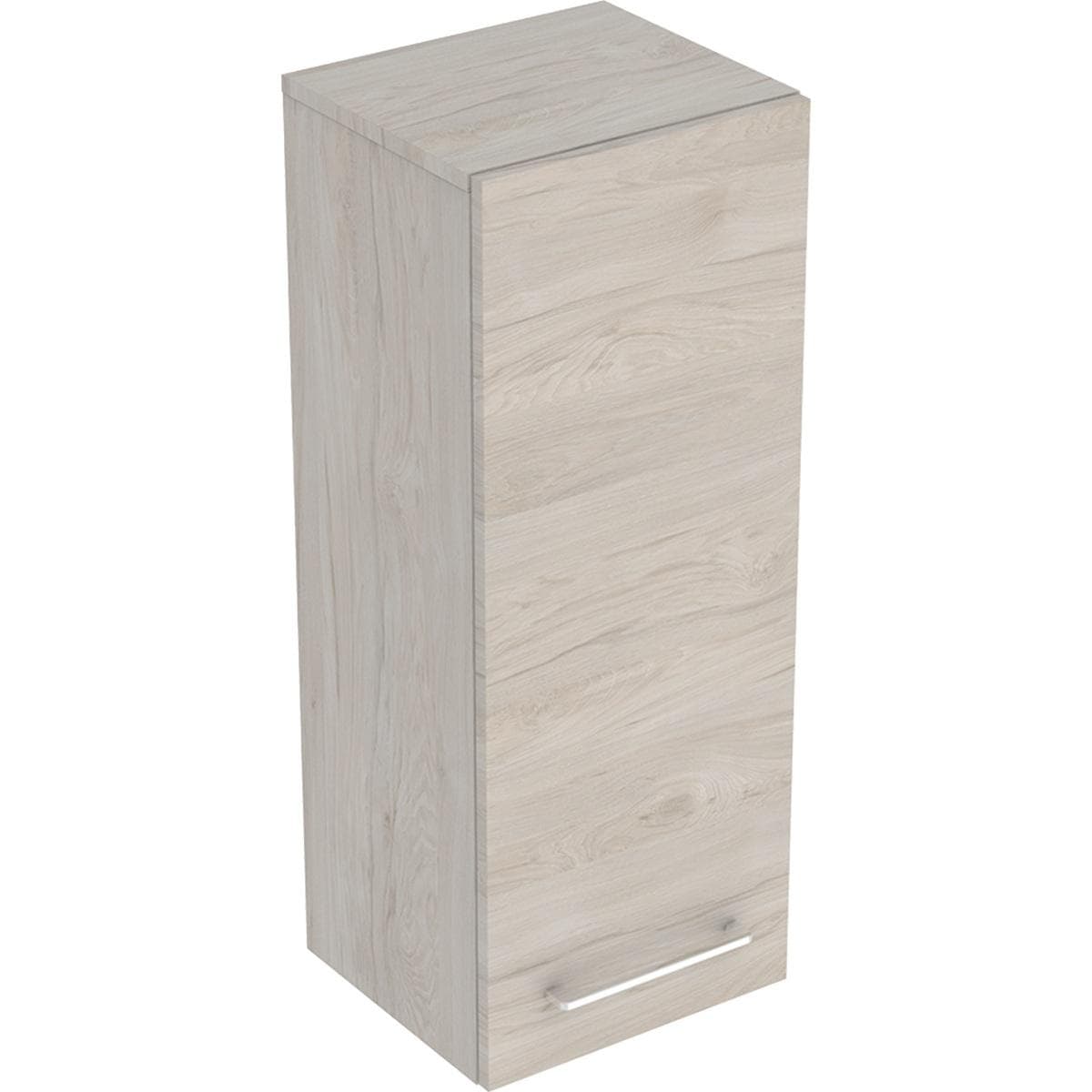 Stredne vysoká skrinka Geberit Selnova Square 33 x 85 x 29,7 cm, s jednými dvierkami, orech svetlý